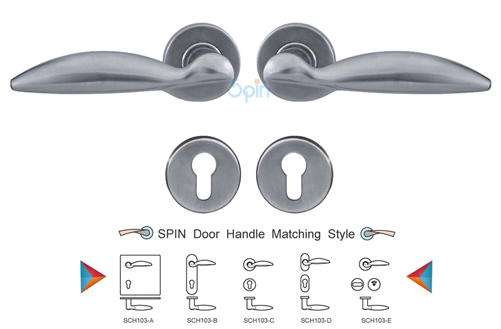 China stainless steel solid casting lever door handle manufacturing supplier SCH103.jpg