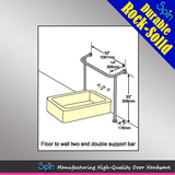 Bathroom & toilet disabled or nursing home handrail floor to wall two end double support bar