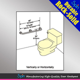 Stainless steel bathroom & toilet disabled handrail vertically or horizontally