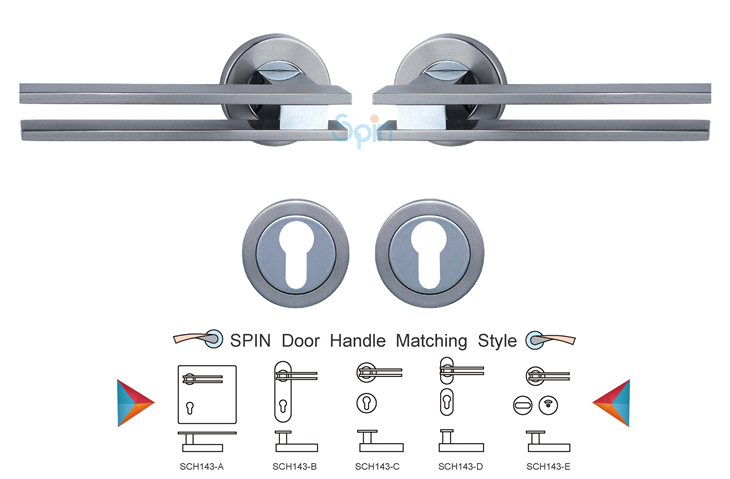 China stainless steel solid casting lever door handle manufacturing supplier SCH143.jpg