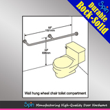 Bathroom & toilet disabled or nursing home handrail wall hung wheel chair toilet compartment