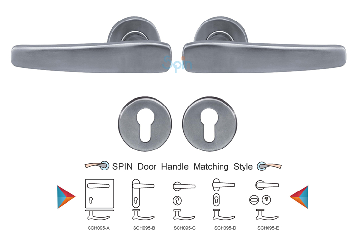 China stainless steel solid casting lever door handle manufacturing supplier SCH095.jpg