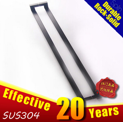 SUS304 stainless steel Four bending of rectangular square frameless glass door handle玻璃不锈钢大门拉手
