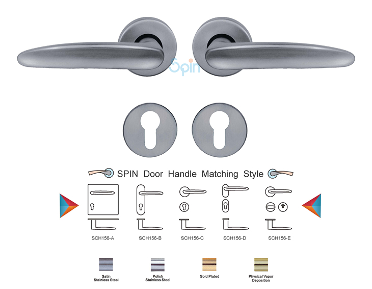 China stainless steel solid casting lever door handle manufacturing supplier SCH156.jpg