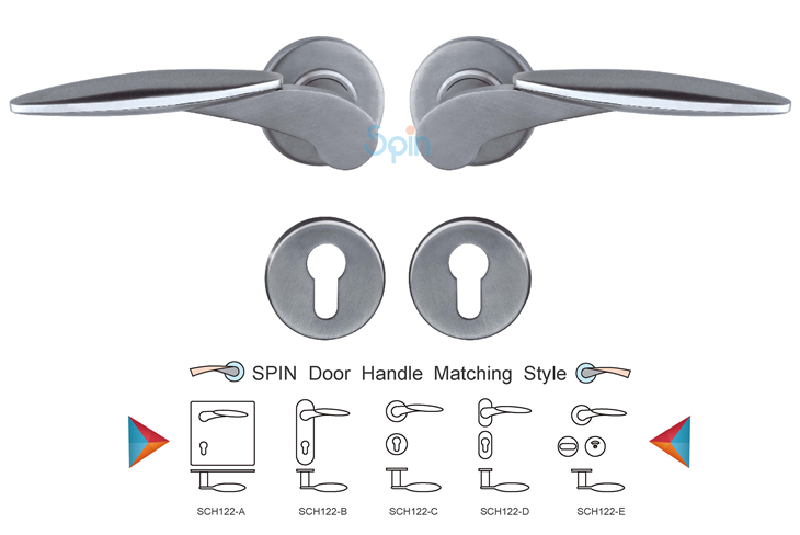 China stainless steel solid casting lever door handle manufacturing supplier SCH122.jpg